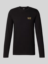 Longsleeve mit Label-Print von EA7 Emporio Armani Schwarz - 48