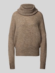 Regular Fit Strickpullover mit Alpaka-Anteil Modell 'IHKAMARA' von ICHI Beige - 4