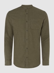 Slim fit flanellen overhemd van katoen, model 'Band' van Jack & Jones Groen - 35
