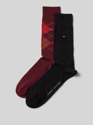 Socken mit Label-Detail im 2er-Pack von Tommy Hilfiger Bordeaux - 26