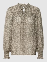 Blouse met all-over motief, model 'Randy' van Part Two Bruin - 18