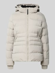 Puffer jacket met ritszakken model 'MONYA' van Cars Jeans Beige - 25
