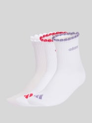 Sokken van katoenmix in set van 3 van adidas Sportswear Fuchsia - 24