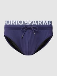 Badehose mit elastischem Logo-Bund von Emporio Armani Blau - 41