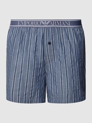 Boxershorts mit Label-Print von Emporio Armani Blau - 23
