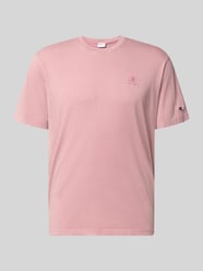 T-shirt z Wyhaftowane logo i Okrągły dekolt od Champion Fuksjowy - 13
