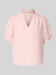 Blusenshirt mit V-Ausschnitt Modell 'Odesa' von Neo Noir Pink - 9