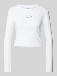 Cropped Longsleeve mit Label-Detail von Levi's® Weiß - 39