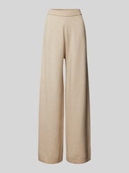 Wide Leg Stoffhose mit elastischem Bund von QS Braun - 1