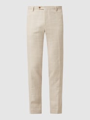 Slim Fit Anzughose aus Leinenmischung Modell 'Paco' von CG - Club of Gents Beige - 38