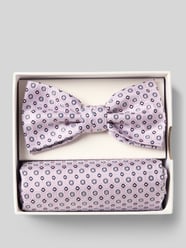 Strikje en pochet in set van zuivere zijde van Prince Bowtie Fuchsia - 11