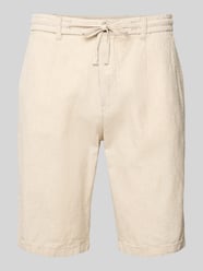 Bermudas aus Leinen-Mix mit seitlichen Eingrifftaschen von Lindbergh Beige - 6