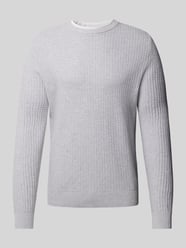 Strickpullover im 2-in-1-Look von Tom Tailor Denim Grau - 35