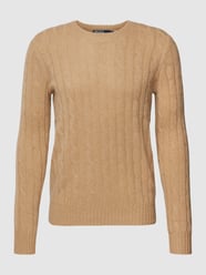 Kaschmirpullover mit Zopfmuster Modell 'CABLE' von Polo Ralph Lauren Braun - 34