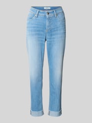 Jeansy o skróconym kroju slim fit model ‘PIPER’ od Cambio - 8