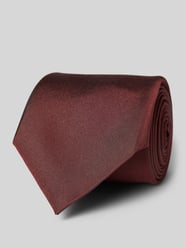 Krawat z naszywką z logo od BOSS Bordowy - 14
