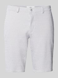 Slim Fit Bermudas mit Streifenmuster Modell 'SILVIO' von Brax Grau - 24