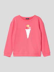 Sweatshirt mit Paillettenbesatz von s.Oliver RED LABEL Blau / Türkis - 37