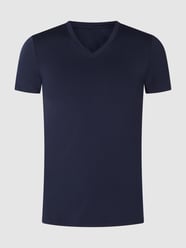 T-Shirt mit V-Ausschnitt von HOM Blau - 21