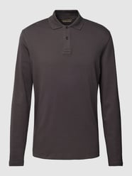 Poloshirt met lange mouw van Christian Berg Men Grijs - 48