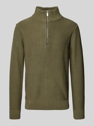 Gebreide pullover met ribboorden, model 'AXEL' van SELECTED HOMME Groen - 14