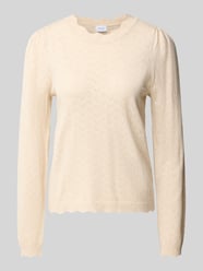 regular fit gebreide trui van viscosemix model 'femi' van VILA Beige - 29