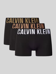 Trunks mit Label-Bund im 3er-Pack von Calvin Klein Underwear Schwarz - 48