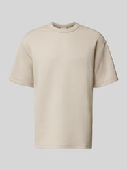 T-Shirt mit Rundhalsausschnitt Modell 'CRINKLE CREPE SPACER' von CK Calvin Klein Beige - 38