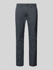 Slim fit chino met achterzakken, model 'AUSTIN' van s.Oliver RED LABEL Grijs / zwart - 39