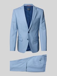 Slim Fit Anzug aus Schurwoll-Mix mit Reverskragen von HECHTER PARIS - 12