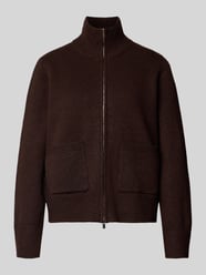 Strickjacke mit Zweiwege-Reißverschluss und aufgesetzten Taschen von Gina Tricot - 13