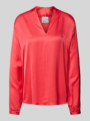 Bluse mit V-Ausschnitt von Emily Van den Bergh Rot - 44