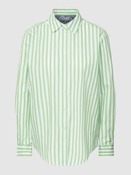 Overhemdblouse met streepmotief, model 'BANKER' van Tommy Hilfiger Groen - 9