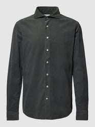 Slim Fit Business-Hemd mit Haifischkragen von Profuomo Grün - 18