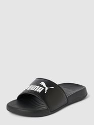 Slides mit Label-Detail Modell 'POPCAT' von Puma Schwarz - 10