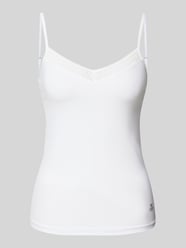 Top na ramiączkach o kroju shaped fit z obszyciem koronką od Marc O'Polo - 33