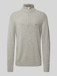 Wollpullover mit Stehkragen Modell 'LAMBSWOOL' von Tommy Hilfiger Grau - 35