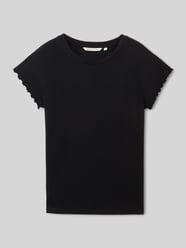 t-shirt o kroju slim fit z prążkowanej dzianiny od Tom Tailor Denim - 45