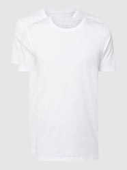T-shirt van katoen in een set van 2  van bugatti Wit - 24