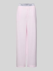 Straight Leg Pyjama-Hose mit elastischem Label-Bund von Polo Ralph Lauren Pink - 25