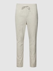 Stoffen broek met streepmotief, model 'LINUS' van Only & Sons Beige - 41