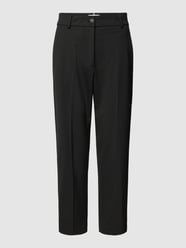 Straight fit stoffen broek van viscosemix met persplooien van Tommy Hilfiger Zwart - 30