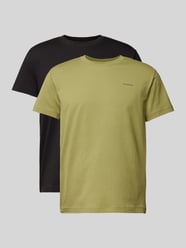 T-Shirt mit Label-Schriftzug im 2er-Pack von Calvin Klein Jeans Grün - 39