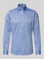 Olymp-Signature Heren overhemd lange mouw blauw 55317