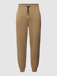 Sweatbroek met labelpatch, model 'Doak' van HUGO Bruin - 16