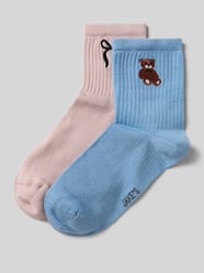 Sokken met labelprint in set van 2 van Jake*s Casual Fuchsia - 8