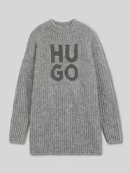 Sweter o kroju oversized z dzianiny z mieszanki wełny model ‘SLOGUIS’ od HUGO - 34