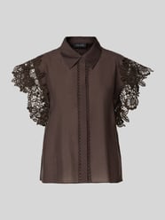 Bluzka w kroju regular fit z koronkowym wykończeniem model 'MOLLY' od Cph Muse - 7
