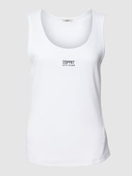 Top met labeldetail van Esprit Wit - 40
