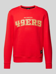 Sweatshirt mit Label-Patch Modell 'NFL' von BOSS Orange Rot - 12